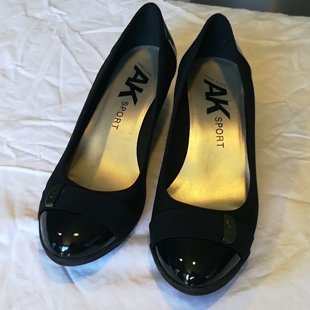 Anne Klein Pumps Wedges Black Size 7.5M